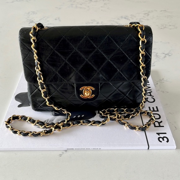 CHANEL Mini Square Lambskin Bag - Picture 8 of 16